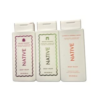 Trio of Native Body Wash Holiday Gumdrop Winter Cashmere Citrus & Herbal Musk